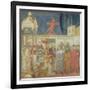 St. Francis of Assisi Preparing the Christmas Crib at Grecchio, 1296-97-Giotto di Bondone-Framed Giclee Print