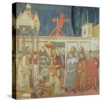 St. Francis of Assisi Preparing the Christmas Crib at Grecchio, 1296-97-Giotto di Bondone-Stretched Canvas