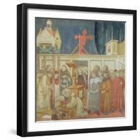 St. Francis of Assisi Preparing the Christmas Crib at Grecchio, 1296-97-Giotto di Bondone-Framed Giclee Print