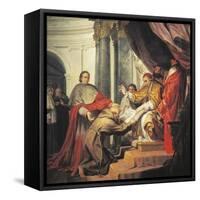 St Francis of Assisi Presents Rule to Pope Innocent IV-Nicholas Ricciolini-Framed Stretched Canvas