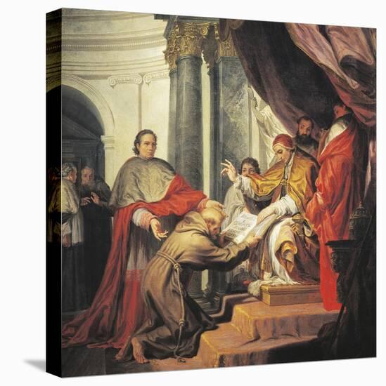 St Francis of Assisi Presents Rule to Pope Innocent IV-Nicholas Ricciolini-Stretched Canvas