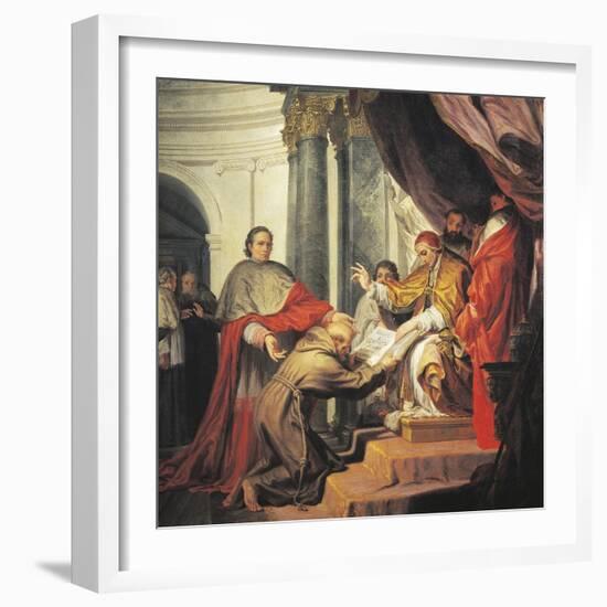 St Francis of Assisi Presents Rule to Pope Innocent IV-Nicholas Ricciolini-Framed Giclee Print