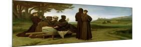 St. Francis of Assisi, While Being Carried to Saint-Marie-Des-Anges, Blesses Assisi in 1226, 1853-Francois Leon Benouville-Mounted Giclee Print