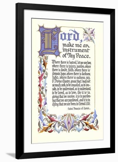 St. Francis Prayer-null-Framed Art Print