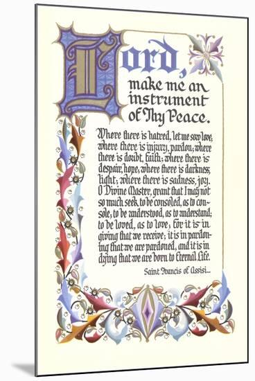 St. Francis Prayer-null-Mounted Art Print