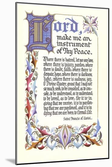 St. Francis Prayer-null-Mounted Art Print
