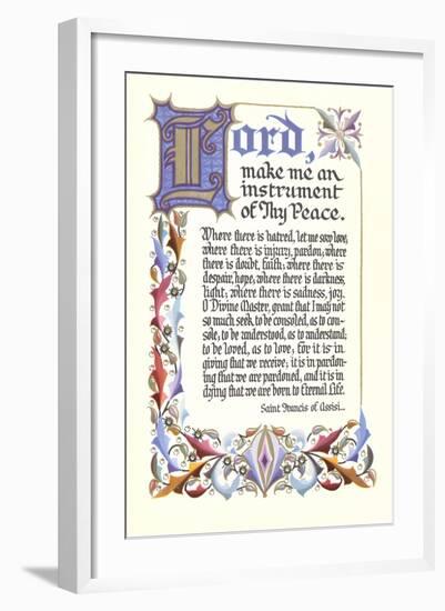 St. Francis Prayer-null-Framed Art Print