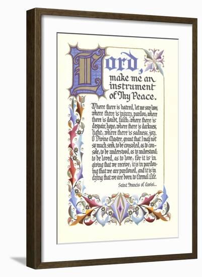 St. Francis Prayer-null-Framed Art Print