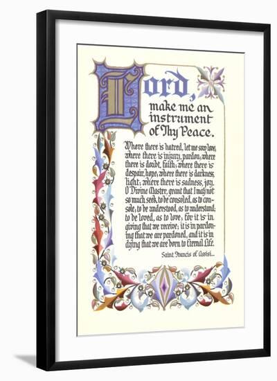 St. Francis Prayer-null-Framed Art Print