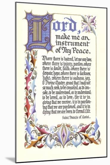 St. Francis Prayer-null-Mounted Art Print