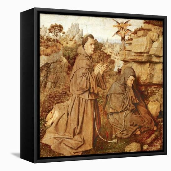 St Francis Receiving Stigmata, 1432-Jan van Eyck-Framed Stretched Canvas