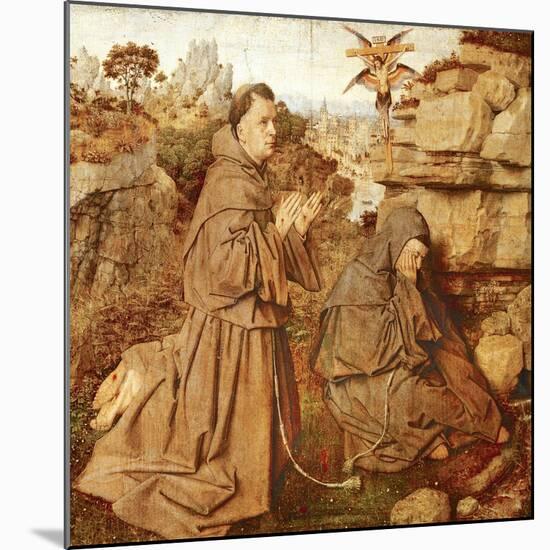 St Francis Receiving Stigmata, 1432-Jan van Eyck-Mounted Giclee Print