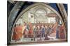 St. Francis Receiving the Rule of the Order from Pope Honorius-Domenico Ghirlandaio-Stretched Canvas