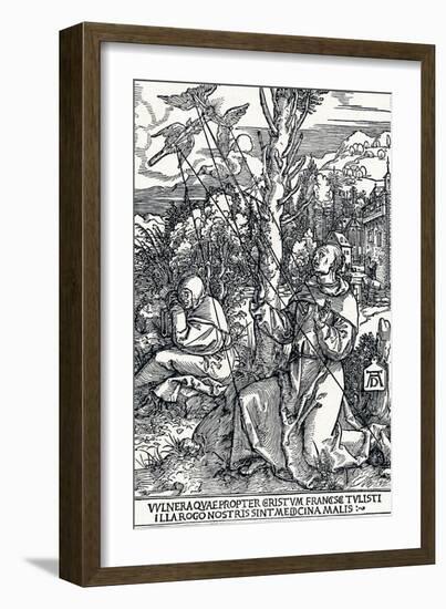 St Francis Receiving the Stigmata, 1504-Albrecht Dürer-Framed Giclee Print