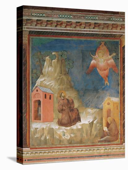 St Francis Receiving the Stigmata-Giotto di Bondone-Stretched Canvas