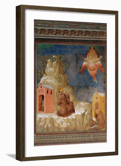 St. Francis Receiving the Stigmata-Giotto di Bondone-Framed Art Print