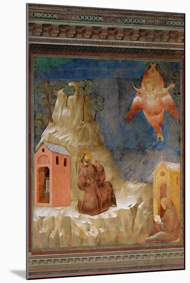 St. Francis Receiving the Stigmata-Giotto di Bondone-Mounted Art Print