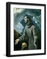 St. Francis Receiving the Stigmata-El Greco-Framed Giclee Print