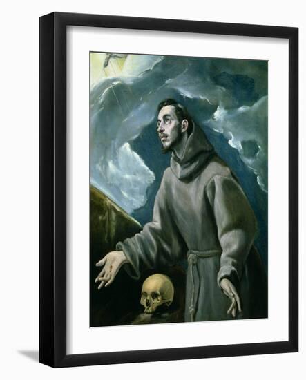 St. Francis Receiving the Stigmata-El Greco-Framed Giclee Print