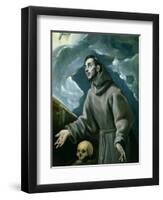 St. Francis Receiving the Stigmata-El Greco-Framed Giclee Print