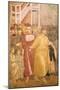 St. Francis Renounces All Worldly Goods, Detail of Pietro Di Bernardone, 1297-99-Giotto di Bondone-Mounted Giclee Print