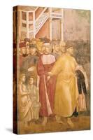 St. Francis Renounces All Worldly Goods, Detail of Pietro Di Bernardone, 1297-99-Giotto di Bondone-Stretched Canvas