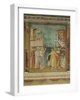 St. Francis Renounces His Father's Earthly Wealth-Giotto di Bondone-Framed Art Print