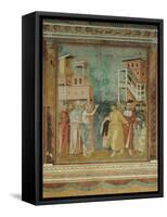 St. Francis Renounces His Father's Earthly Wealth-Giotto di Bondone-Framed Stretched Canvas