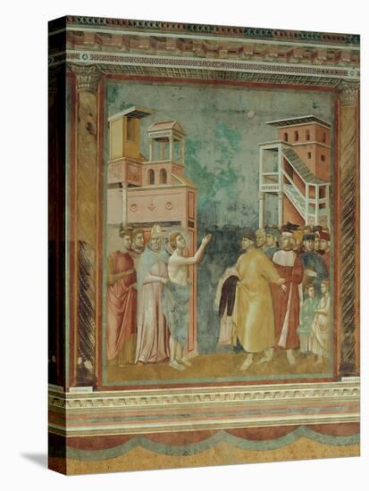 St. Francis Renounces His Father's Earthly Wealth-Giotto di Bondone-Stretched Canvas