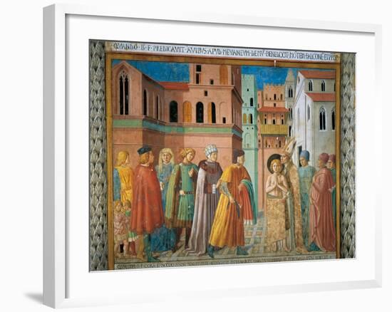 St. Francis Renunciation of Paternal Wealth-Benozzo Gozzoli-Framed Art Print