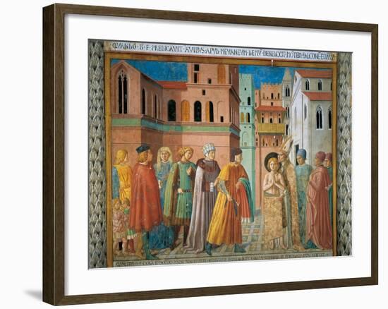 St. Francis Renunciation of Paternal Wealth-Benozzo Gozzoli-Framed Art Print