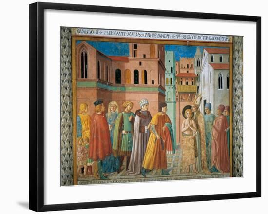 St. Francis Renunciation of Paternal Wealth-Benozzo Gozzoli-Framed Art Print