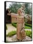 St. Francis Statue at the St. Francis Vineyards and Winery, Sonoma Valley, California, USA-Julie Eggers-Framed Stretched Canvas