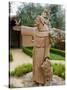 St. Francis Statue at the St. Francis Vineyards and Winery, Sonoma Valley, California, USA-Julie Eggers-Stretched Canvas