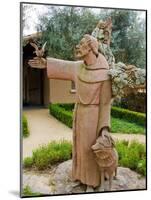 St. Francis Statue at the St. Francis Vineyards and Winery, Sonoma Valley, California, USA-Julie Eggers-Mounted Photographic Print