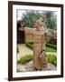 St. Francis Statue at the St. Francis Vineyards and Winery, Sonoma Valley, California, USA-Julie Eggers-Framed Photographic Print