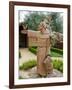 St. Francis Statue at the St. Francis Vineyards and Winery, Sonoma Valley, California, USA-Julie Eggers-Framed Photographic Print