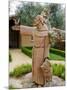 St. Francis Statue at the St. Francis Vineyards and Winery, Sonoma Valley, California, USA-Julie Eggers-Mounted Photographic Print