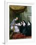 St. Francois de Sales Giving the Rule of the Visitation to St. Jeanne de Chantal-Noel Halle-Framed Giclee Print