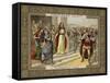 St Genevieve and Attila the Hun-null-Framed Stretched Canvas