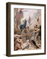 St. Genevieve, from a Series on the Heroines of France in "Le Petit Journal," 1896-Lionel Noel Royer-Framed Giclee Print