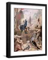 St. Genevieve, from a Series on the Heroines of France in "Le Petit Journal," 1896-Lionel Noel Royer-Framed Giclee Print