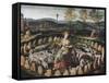 St. Genevieve Guarding Her Flock-Fontainebleau School-Framed Stretched Canvas