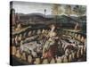 St. Genevieve Guarding Her Flock-Fontainebleau School-Stretched Canvas