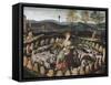 St. Genevieve Guarding Her Flock-Fontainebleau School-Framed Stretched Canvas