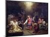 St. Genevieve Protecting the Ill, 1680 (Oil on Canvas)-Francois Verdier-Mounted Giclee Print