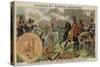 St Genevieve Repelling Attila the Hun, 451-null-Stretched Canvas