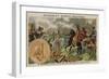 St Genevieve Repelling Attila the Hun, 451-null-Framed Giclee Print