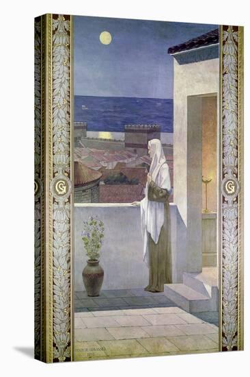 St. Genevieve Watches over the Sleeping City of Paris, 1898-Pierre Puvis de Chavannes-Stretched Canvas