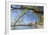 St.. Georg Church and Castle, Peninsula of Wasserburg, Lake Constance, Schwaben, Bavaria, Germany-Markus Lange-Framed Photographic Print